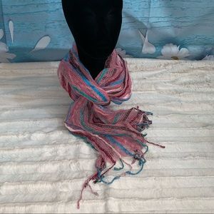 Lightweight Pink & Blue Scarf